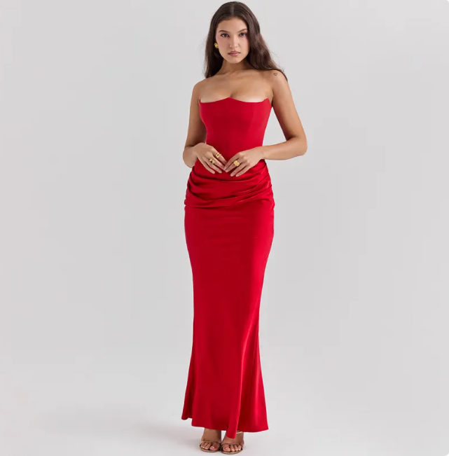 Strapless Maxi Dress – Sleek & Sexy Evening Wear