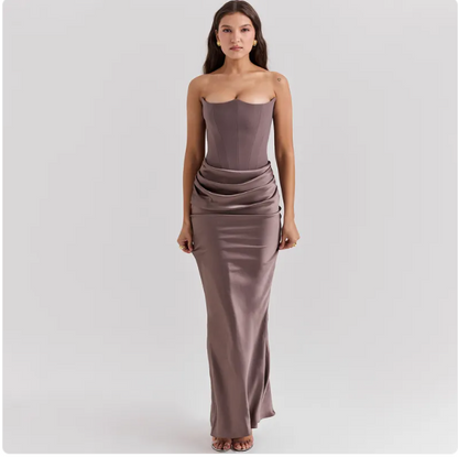 Strapless Maxi Dress – Sleek & Sexy Evening Wear